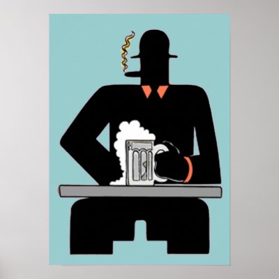Art Deco Beer Drinker Posters by tnmpastperfect