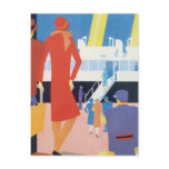 Art Deco Belgian Ferry Poster Post Card