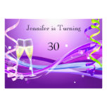 Art Deco Birthday Invitation Purple colour