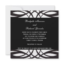 Art Deco Black and White Wedding Invitations