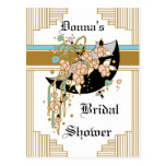 Art Deco Bridal Shower Post Card