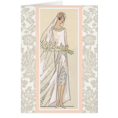 Art Deco Bride Greeting Cards by msdespina