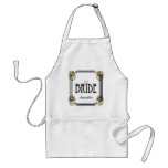 Art Deco Bride in Black and White aprons
