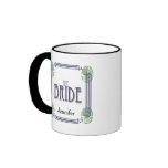 Art Deco Bride in Purple and Green Coffee Mugs