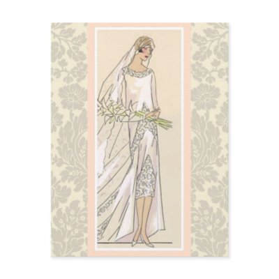 Art Deco Bride Post Cards by msdespina
