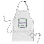Art Deco Bridesmaid in Purple and Green aprons