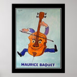 Art  Deco Cello Musician Vintage Poster