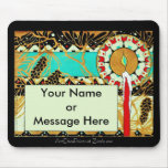 Art Deco Christmas Candle Pinecones mousepads