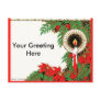 Art Deco Christmas Candle & Poinsettia Postcards