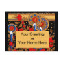 Art Deco Christmas Candles and Holly Post Card