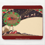 Art Deco Christmas Santa Mouse Pad