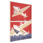Art Deco City of New York Aeroplanes WPA Poster canvas prints