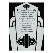 Art  Deco Decor Personalized Invite