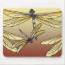 Art Deco dragonfly mouse pad