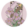 Art Deco Easter Purple Iris Butterfly