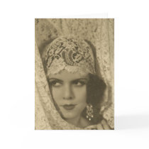 Art deco face greeting card