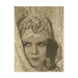 Art deco face postcards