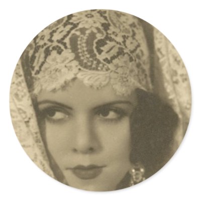 Art deco face sticker by amazingvintage
