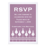 Art Deco Floral RSVP Card Personalized Announcements