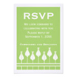 Art Deco Floral RSVP Card Personalised Invite
