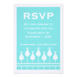 Art Deco Floral RSVP Card Personalized Invitations