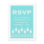 Art Deco Floral RSVP Postcard