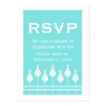 Art Deco Floral RSVP Postcard