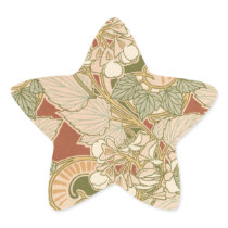 art deco floral sticker