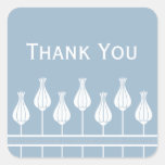Art Deco Floral Thank You Stickers