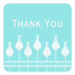 Art Deco Floral Thank You Wedding Envelope Seals stickers
