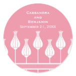 Art Deco Floral Wedding Envelope Seal Stickers