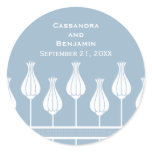 Art Deco Floral Wedding Envelope Seal Stickers
