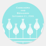 Art Deco Floral Wedding Stickers