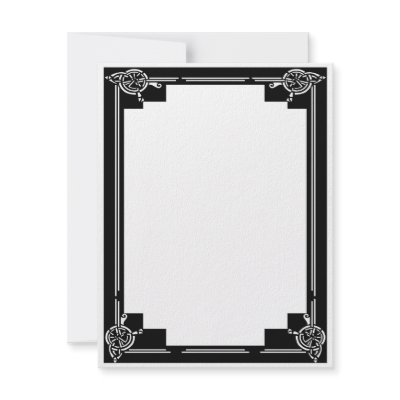 Art Deco Frame Personalized Announcements by figstreetstudio