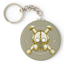Art Deco Gasmask keychain