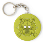 Art Deco Gasmask keychain Combat Green