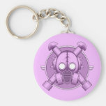 Art Deco Gasmask keychain Lilac