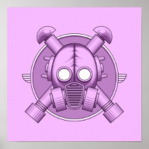 Art Deco Gasmask Lilac posters