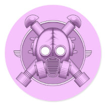 Art Deco Gasmask Lilac stickers