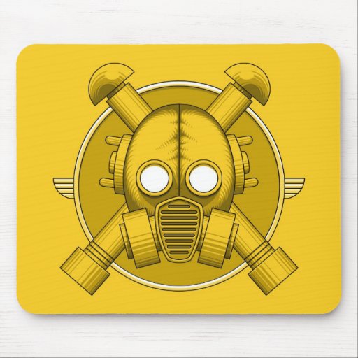 Art Deco Gasmask Mouse Pads