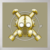 Art Deco Gasmask posters
