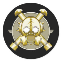 Art Deco Gasmask stickers
