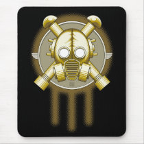 art deco gasmask trinity mousepads