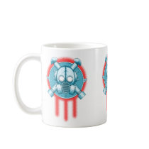 art deco gasmask trinity mugs