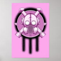 Art Deco Gasmask Trinity posters