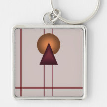 Art Deco Geometric Key Chain