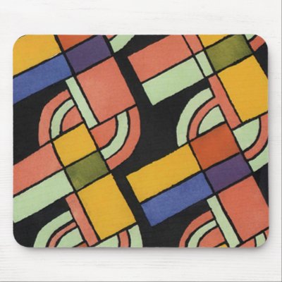 Art Deco Geometric Pattern - Mousepad by dchaddad