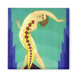 Art Deco Girl magnets