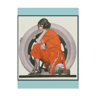 Art Deco Girl Post Cards by MyOtherPlanet