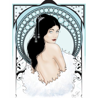 Art Deco girl Tshirt by RavenwolfDesign